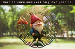 Gnome Wind Spinner Sublimation Product Image 1