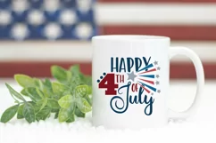 Happy 4th of July SVG Cut File - Patriotic SVG DXF EPS PNG Product Image 5