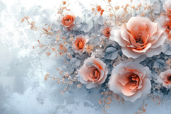 Garden Roses Background Wallpaper Product Image 1