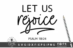 Let Us Rejoice SVG | Christian SVG | Bible Verse SVG Product Image 1