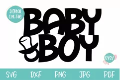 Baby Shower Cake Topper SVG | Baby Boy SVG with pacifier Product Image 2