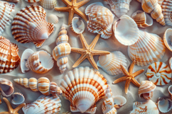 Starfish and Seashells Background Wallpaper Product Image 1