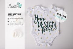Baby Shirt Mockup with Pineapples | Kids New Born Bodysuit Product Image 1