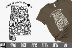 Alabama Mandala SVG File - Home is Where the Heart Is SVG Product Image 1