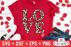 Valentine's Day SVG | Love Leopard Print | Shirt Design Product Image 1