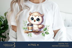 Coffee Lovers Animals PNG | Cute Animal PNG with Coffee Product Image 1