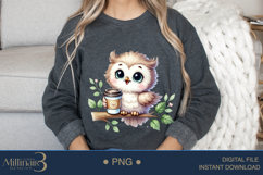 Coffee Lovers Animals PNG | Cute Animal PNG with Coffee Product Image 4