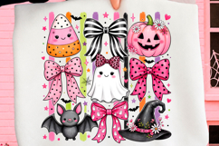 Cute Coquette Halloween Ghost PNG Product Image 1