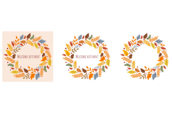 Welcome Autumn Wreath|Fall leaves frame Product Image 4