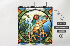 Frog Stained Glass Square Coaster - 04 Variations Product Image 1