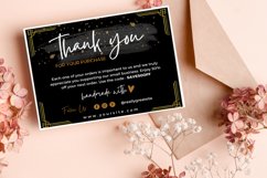 10 Thank you Cards Small Business Black &amp; Gold Bundle Product Image 8