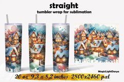 Christmas House Tumbler sublimation,Christmas tumbler design Product Image 1