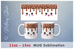 2 Funny Kawaii Designs. 11oz-15oz Coffee Cocoa Mug Product Image 2