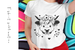 Highland Cow SVG Design for T-Shirts and Mugs Product Image 1