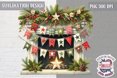 Christmas Patchwork Sublimation Design PNG Glitter Shine Product Image 1