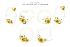 Sunflowers clipart, patterns, frames, hearts &amp; wreaths Product Image 8