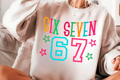 Six Seven 6 7 Funny Meme SVG PNG, Product Image 3
