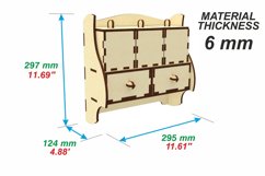 Shelf - laser cut plan, SVG DXF files Product Image 8