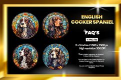 English Cocker Spaniel Dog Stained Glass - 04 Variations Product Image 1
