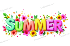 Summer vibes typography background png Product Image 1