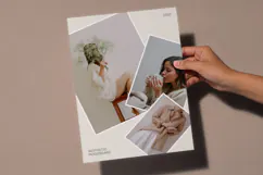 Diagonal Minimal Stacked Photo Collage | Editable Canva Product Image 8