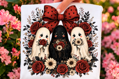 Cherry Ghost Png, Coquette Halloween PNG Product Image 1