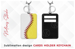2 Baseball Softball Patterns - Cards Holder Keychain Product Image 2