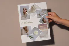 Asymmetrical Angled Stacked Photo Collage | Editable Canva Product Image 8