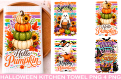 Halloween Kitchen Towel PNG, Funny Halloween PNG, Product Image 1