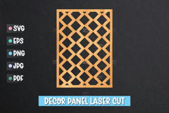 Decor Panel Laser Cut SVG, 5x7 Template Laser cut Product Image 1
