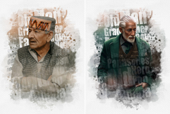 Typography Portrait Watercolor Art photo Effect Product Image 3