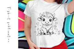 Highland Cow SVG Design for T-Shirts and Mugs Product Image 1