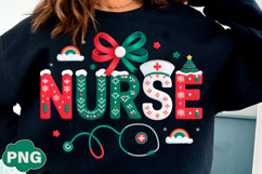 Preppy Christmas Nurse Png, Nurse PNG Product Image 2