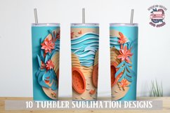3D Sublimation Tumbler wrap Summer landscape v2 bundle Product Image 9