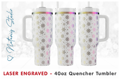 Christmas Snowflakes Pattern - 40oz Tumbler Laser Engraving Product Image 2