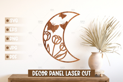 Moon Wall Art SVG - Moon Laser cut, Baby Room Home Decor Product Image 1