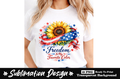 Freedom Is My Favorite Color Clipart Sublimation PNG Product Image 1