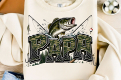 Papa Bass Fishing Camo PNG Product Image 1