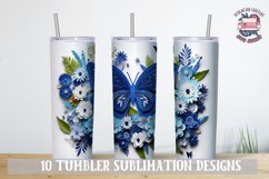 3D Butterfly Sublimation bundle paper cut Tumbler Wrap 20 OZ Product Image 9