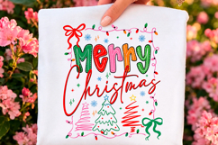 Colorful Merry Christmas Lights PNG Product Image 1