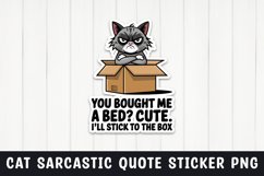 Sarcastic cat quote sticker design png Product Image 1