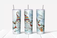 Christmas Gnomes tumbler sublimation design 20 oz skinny Png Product Image 4