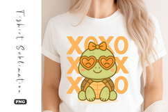 Cute Turtle XOXO T-Shirt Sublimation PNG Product Image 1
