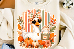 Cute Fall Goose Pumpkin Spice PNG Product Image 1