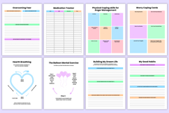 2026 PTSD &amp; Trauma Recovery Workbook Canva Templates Product Image 8