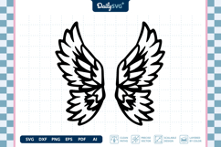 Angel Wings SVG - Heavenly Wings Cut File Product Image 3