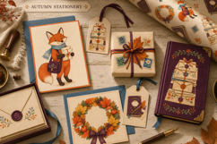 Little Autumn Society 100 Folk Gouache PNG Cliparts Product Image 4