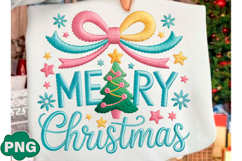 Faux Yarn Crochet Merry Christmas Png Product Image 2