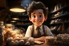 3D Character Child Boy Bakeman with relevant environment Product Image 1