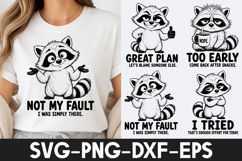 Funny Raccoon Quotes SVG | Cute Raccoon T-Shirt Design SVG Product Image 1